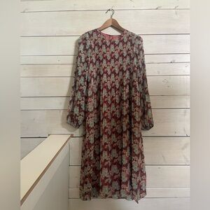 Wilfred Crinkle Midi Floral Dress